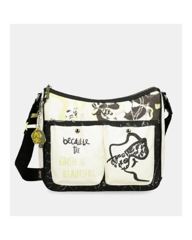 BOLSO ANEKKE 40873-170 BLANCO ESTAMPADO MAPAMUNDI BLANCO