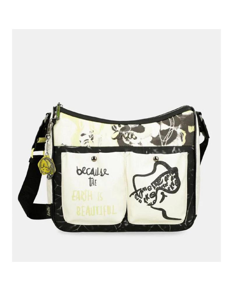 BOLSO ANEKKE 40873-170 BLANCO ESTAMPADO MAPAMUNDI BLANCO