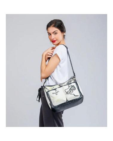 BOLSO ANEKKE 40873-170 BLANCO ESTAMPADO MAPAMUNDI BLANCO