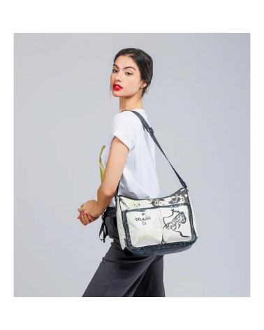 BOLSO ANEKKE 40873-170 BLANCO ESTAMPADO MAPAMUNDI BLANCO
