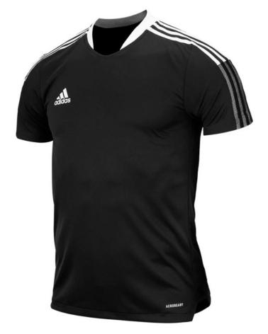 CAMISETA ADIDAS TIRO 21 PRETO E CINZA GRIS
