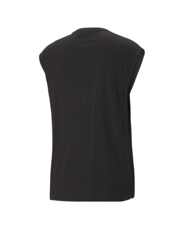PUMA BLACK SLEEVELESS T-SHIRT NEGRO BLACK WHITE 400