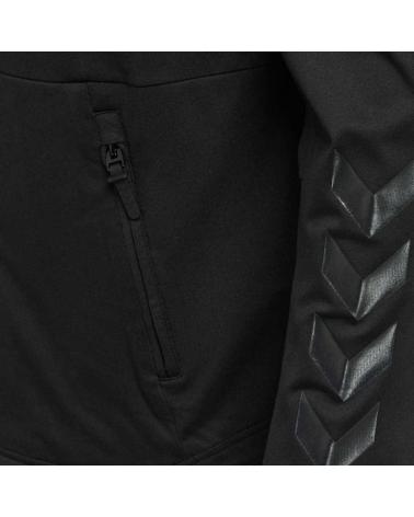 CHAQUETA HUMMEL ASTON NEGRA CON CAPUCHA Y CREMALLERA NEGRO
