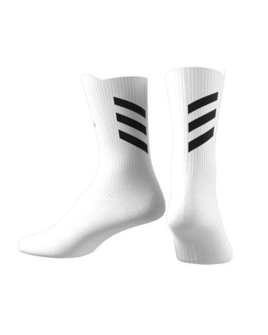 CALCETINES DEPORTIVOS ADIDAS ALPHASKIN BLANCOS CON RAYAS NEGRAS WHITE-WHITE-BLACK