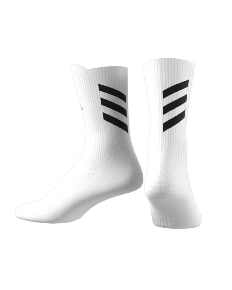 CALZINI SPORTIVI ADIDAS ALPHASKIN BIANCHI CON STRISCE NERE WHITE-WHITE-BLACK