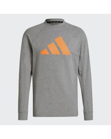 ADIDAS SWEAT-SHIRT SPORTSWEAR LÉGER GRIS AVEC GRAND LOGO GRIS