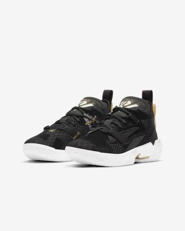 CHAUSSURES DE BASKET JORDAN WHY NOT ZERO J NOIR BLACK WHITE METALLIC GOLD BLACK WHITE METALLIC GOLD