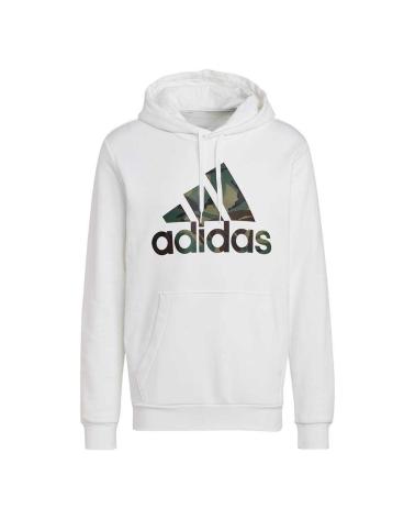FELPA CON CAPPUCCIO ADIDAS ESSENTIALS BIANCA BLANCO