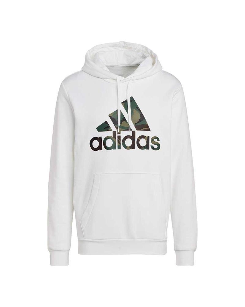 FELPA CON CAPPUCCIO ADIDAS ESSENTIALS BIANCA BLANCO