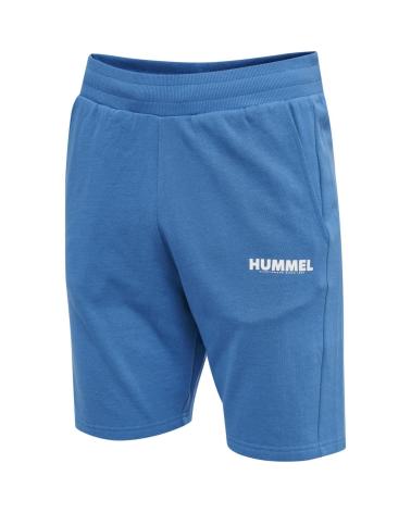 HUMMEL LEGACY CHEVRON BLUE BERMUDA SHORTS AZUL