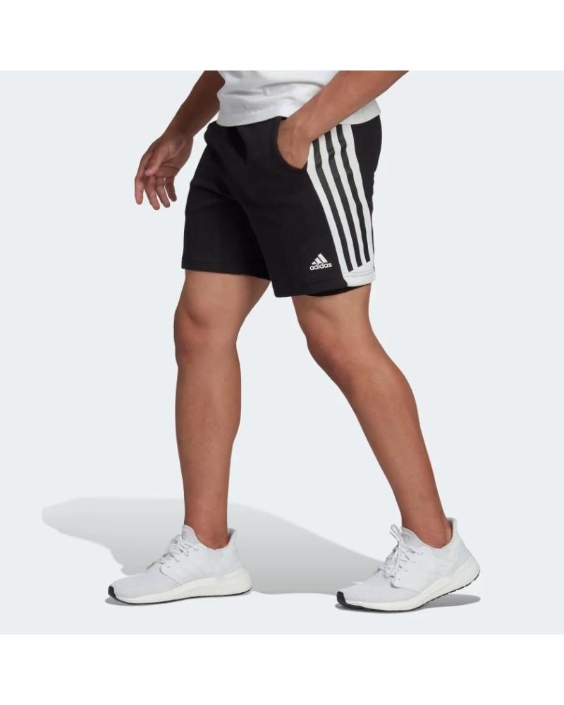 ADIDAS FUTURE ICONS 3-STRIPES SHORTS BLACK NEGRO