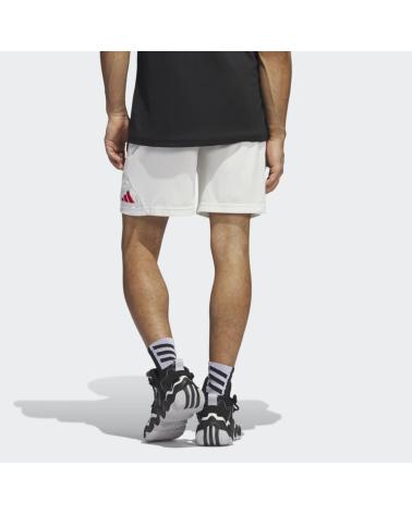 ADIDAS WHITE BASKETBALL SHORTS BLANCO