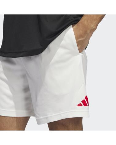 ADIDAS WHITE BASKETBALL SHORTS BLANCO