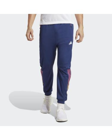 PANTALONI DA TUTA ADIDAS TRAIN ICONS TRAINING 3 STRISCE BLU SCURO AZUL-MARINO