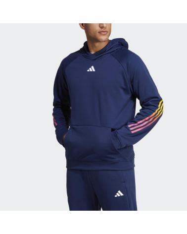 MOLETOM COM CAPUZ ADIDAS TRAIN ICONS AZUL AZUL