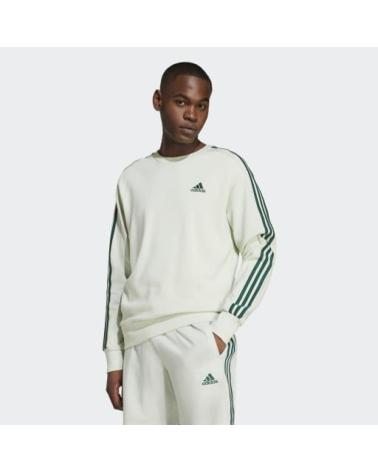CAMISOLA ADIDAS ESSENTIALS FRENCH TERRY 3 RISCAS VERDE VERDE