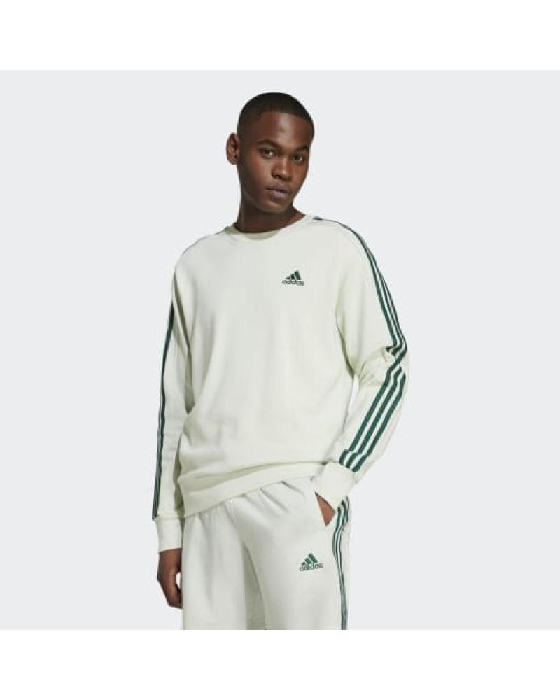 CAMISOLA ADIDAS ESSENTIALS FRENCH TERRY 3 RISCAS VERDE VERDE