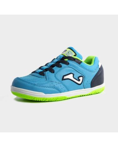 JOMA TOP FLEX INTER FLUOR : CHAUSSURES DE FUTSAL JUNIOR BLEUES AZUL