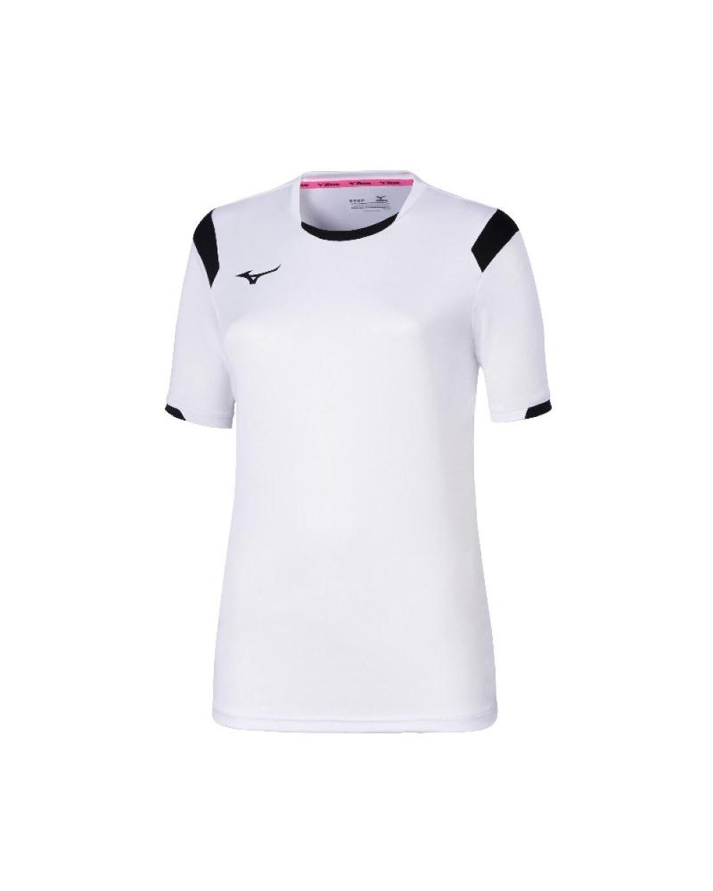 MAGLIETTA SPORTIVA MIZUNO BIANCA A MANICHE CORTE BLANCO