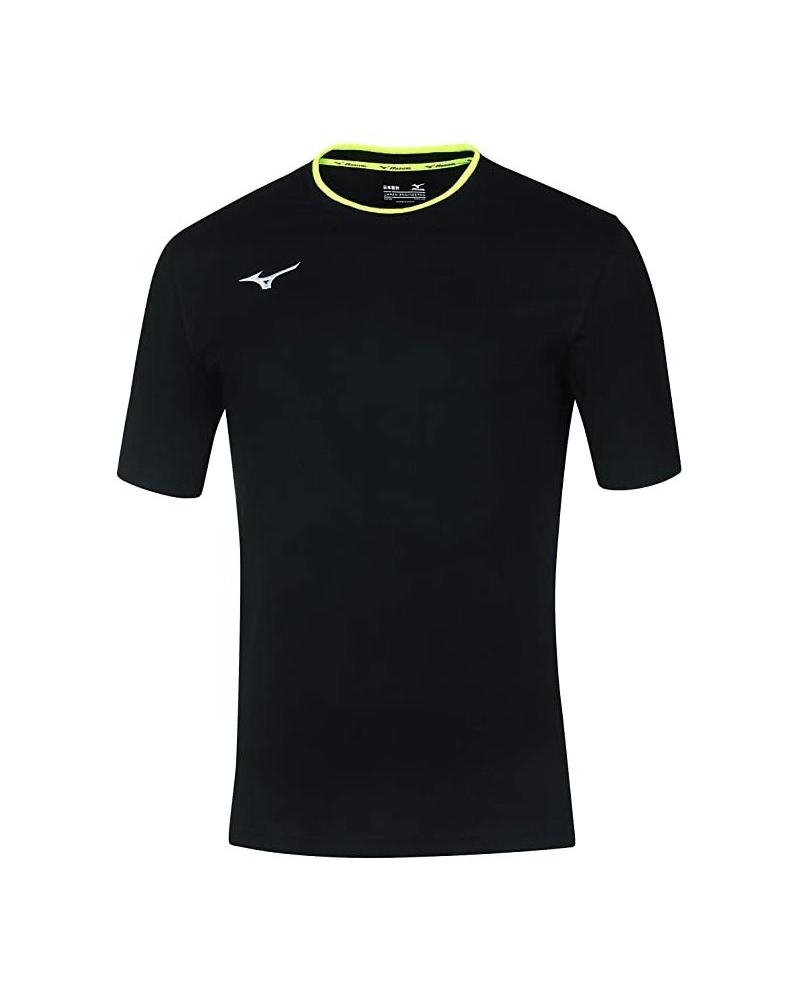 MAGLIETTA SPORTIVA MIZUNO NERA A MANICHE CORTE NEGRO