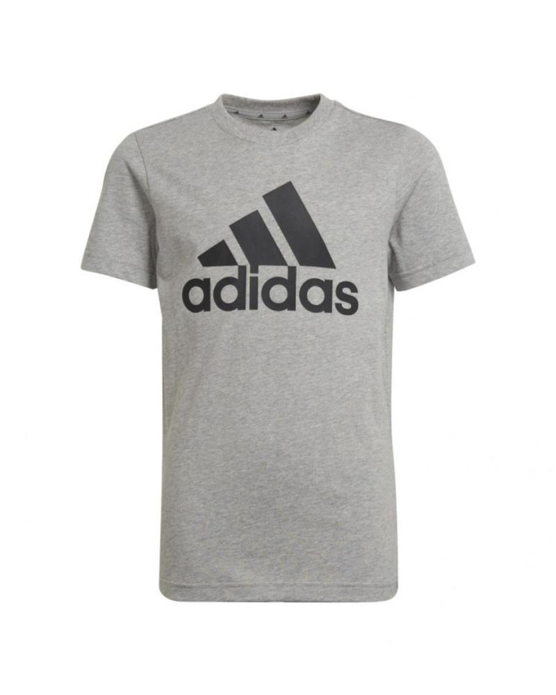 ADIDAS T-SHIRT LOGO ESSENTIALS GRIGIO GRIS