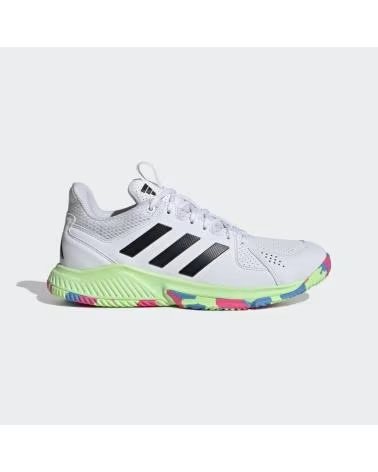 BASKETS ADIDAS COURT FLIGHT FTWBLA BLANCHES SEMELLE MULTICOLORE BLANCO