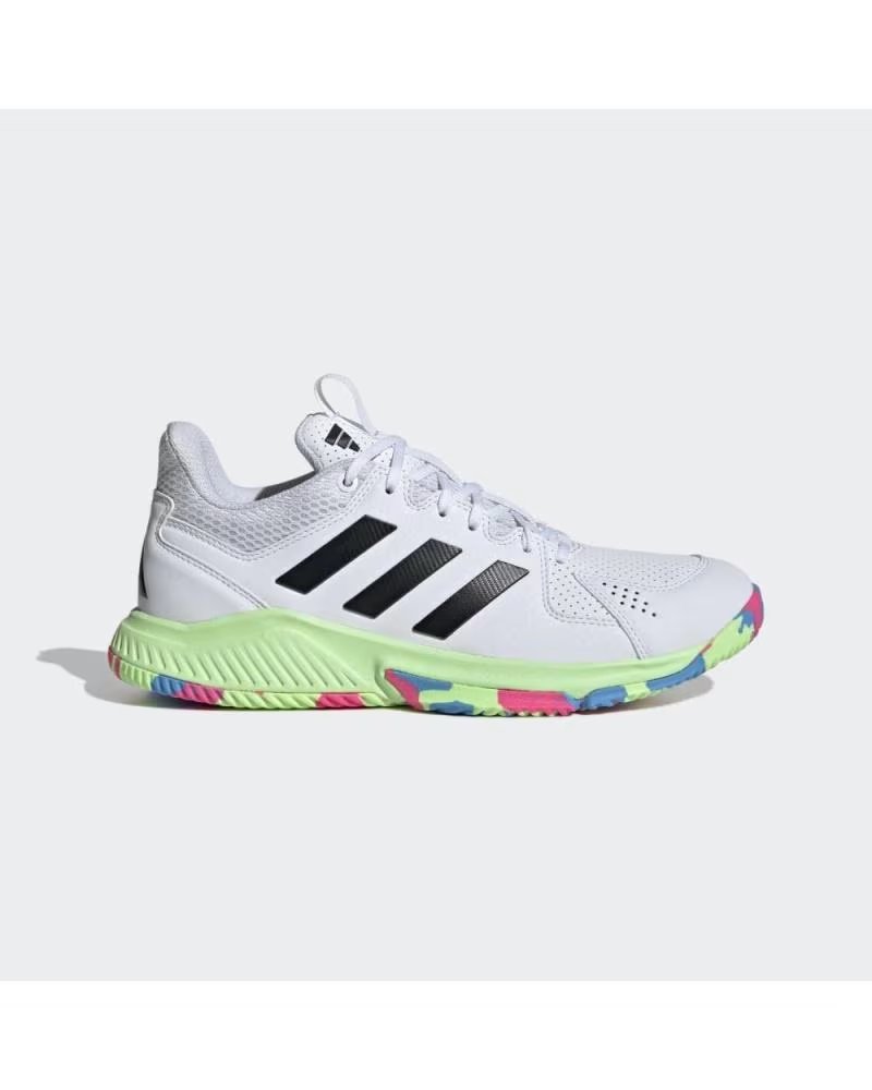 ADIDAS COURT FLIGHT FTWBLA SNEAKER WEISS MIT MEHRFARBIGER SOHLE BLANCO