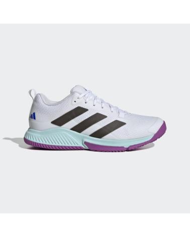 CHAUSSURES DE HANDBALL VOLLEY ADIDAS COURT TEAM BOUNCE BLANC FEMME BLANCO