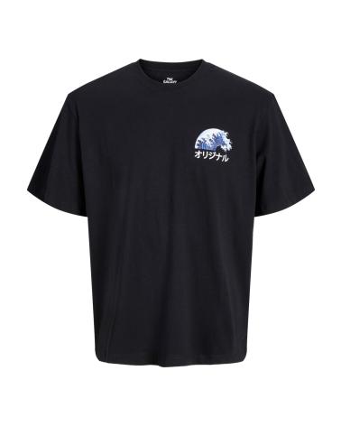 T-SHIRT ESTAMPADA JACK & JONES 12278393 PRETA NEGRO