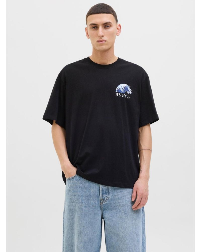 T-SHIRT ESTAMPADA JACK & JONES 12278393 PRETA NEGRO