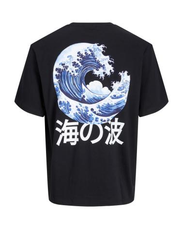 T-SHIRT ESTAMPADA JACK & JONES 12278393 PRETA NEGRO