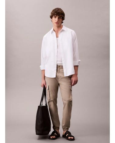 PANTALONES CALVIN KLEIN SKINNY ELÁSTICOS RIPSTOP BEIGE BEIGE