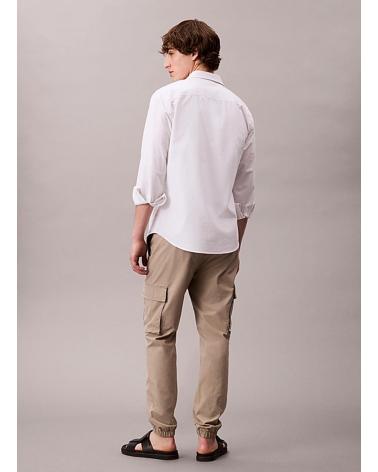 CALÇAS CALVIN KLEIN SKINNY ELÁSTICAS RIPSTOP BEGE BEIGE