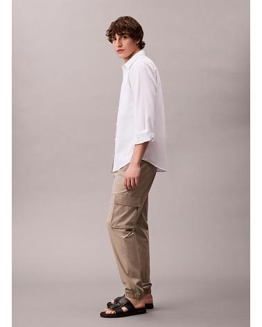 CALÇAS CALVIN KLEIN SKINNY ELÁSTICAS RIPSTOP BEGE BEIGE
