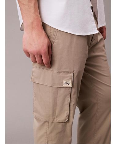 CALÇAS CALVIN KLEIN SKINNY ELÁSTICAS RIPSTOP BEGE BEIGE