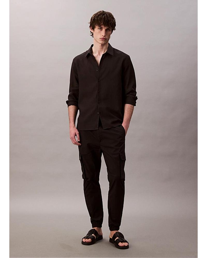 CALÇAS CALVIN KLEIN SKINNY ELÁSTICAS RIPSTOP PRETO NEGRO