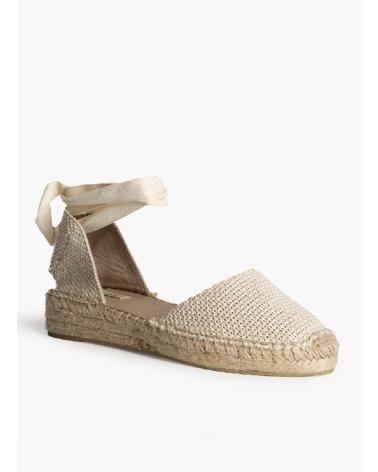 KESLEM M5422B BEIGE ESPADRILLES MIT KNÖCHELBÄNDERN BEIGE