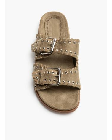 KESLEM M5455B KHAKI DOUBLE STRAP SANDALS KAKI