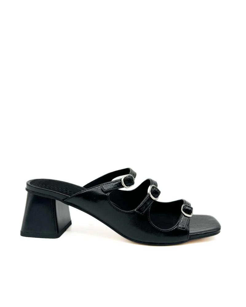 Home-KESLEM-BLACK KESLEM M5371B MULES WITH DOUBLE STRAP AND BUCKLES-NEGRO