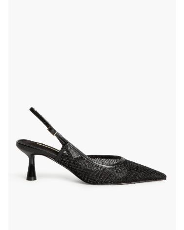 DÉCOLLETÉ SLINGBACK KESLEM M5307B NERE CON PUNTA AFFUSOLATA E TACCO BASSO NEGRO