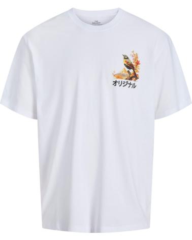 CAMISETA BLANCA CON ESTAMPADO JACK & JONES 12278393 BLANCO