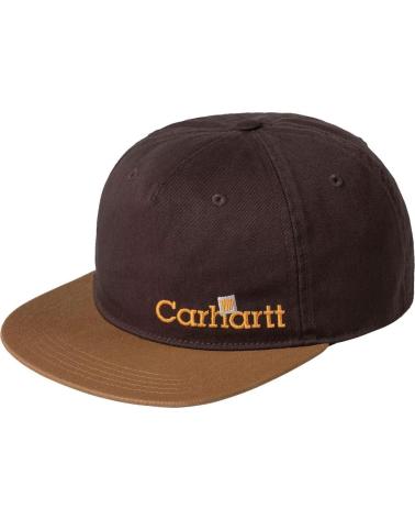 CARHARTT LABEL SCRIPT COACH CAP BROWN AND BEIGE MULTICOLOR