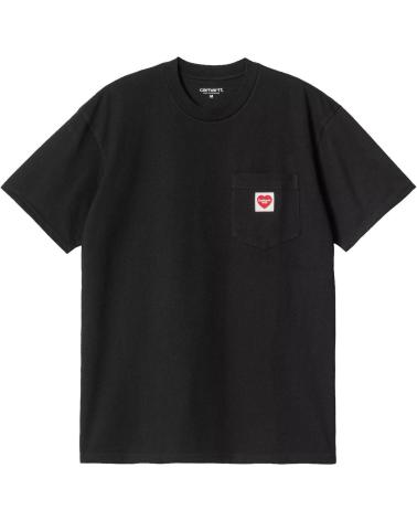 T-SHIRT CARHARTT S-S POCKET HEART PRETA MULTICOLORIDA MULTICOLOR