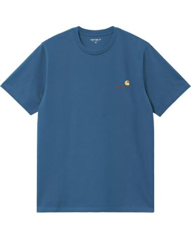 T-SHIRT CARHARTT S-S AMERICAN SCRIPT AZUL CLÁSSICO MULTICOLOR