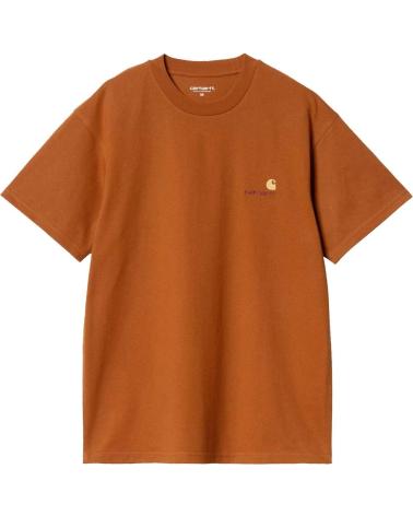 T-SHIRT CARHARTT S-S AMERICAN SCRIPT LARANJA TERRA MULTICOLOR