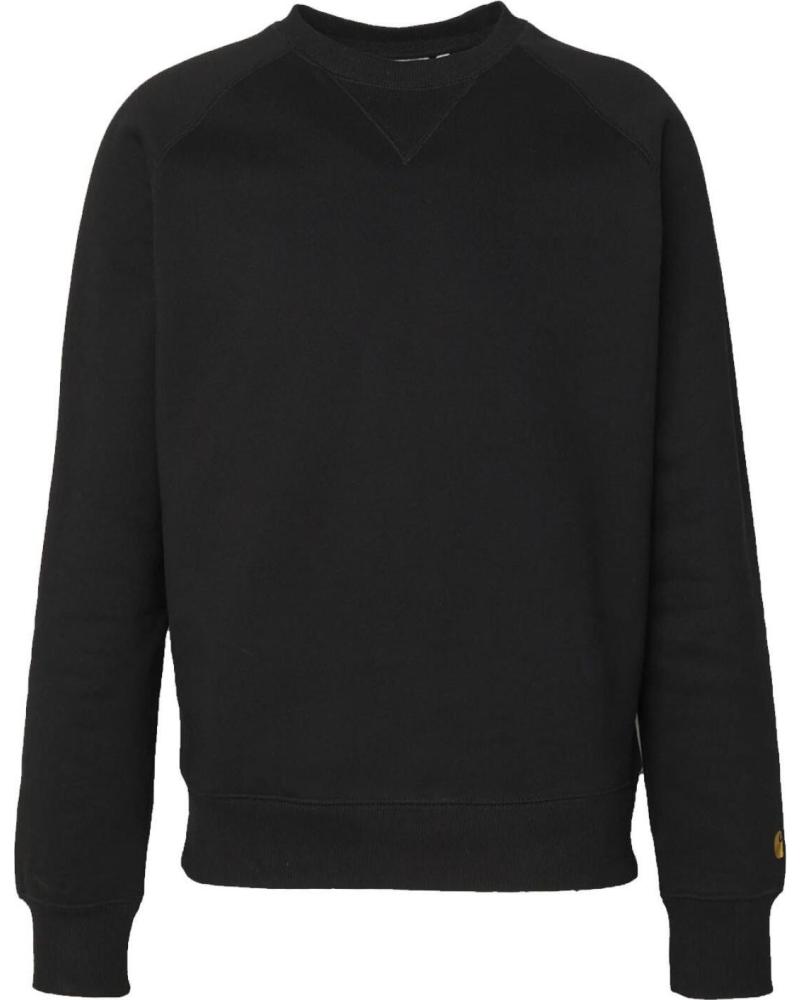 SWEATSHIRT CARHARTT CHASE SWEAT NOIR AVEC LOGO DORÉ MULTICOLOR