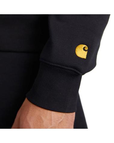 SWEATSHIRT CARHARTT CHASE SWEAT NOIR AVEC LOGO DORÉ MULTICOLOR