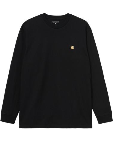 CARHARTT L-S CHASE LONG-SLEEVE T-SHIRT BLACK WITH GOLD LOGO MULTICOLOR
