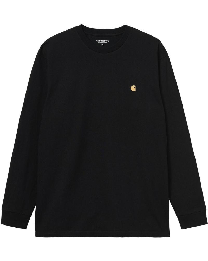 CARHARTT L-S CHASE LANGARMSHIRT SCHWARZ MIT GOLDLOGO MULTICOLOR