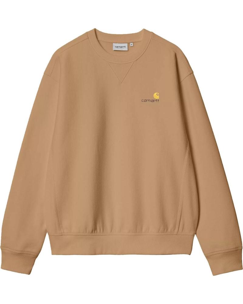 FELPA CARHARTT AMERICAN SCRIPT TONALITÀ PEANU MULTICOLOR